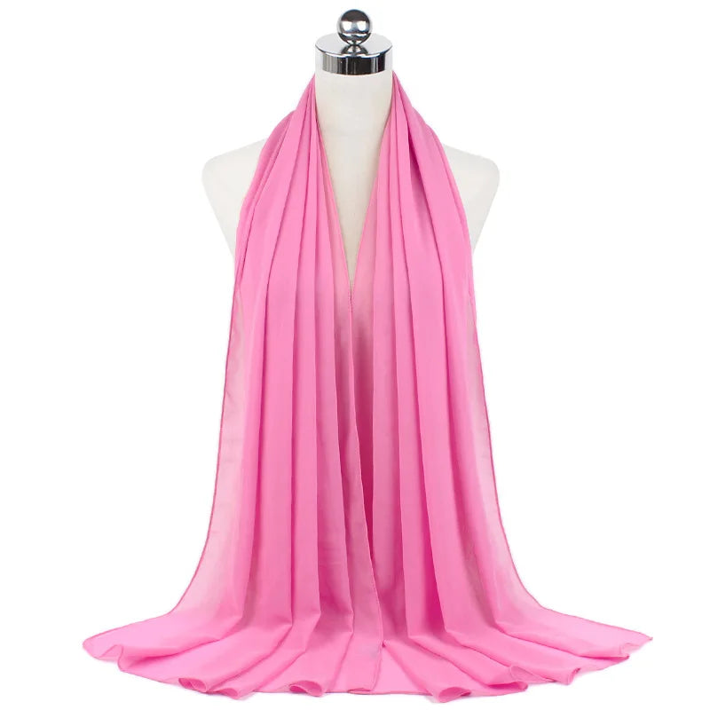Elegant Chiffon Hijab – Soft Lightweight Headscarf | 39 Colors