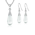 925 Sterling Silver Opal Cat Eye Stone Jewellery Set