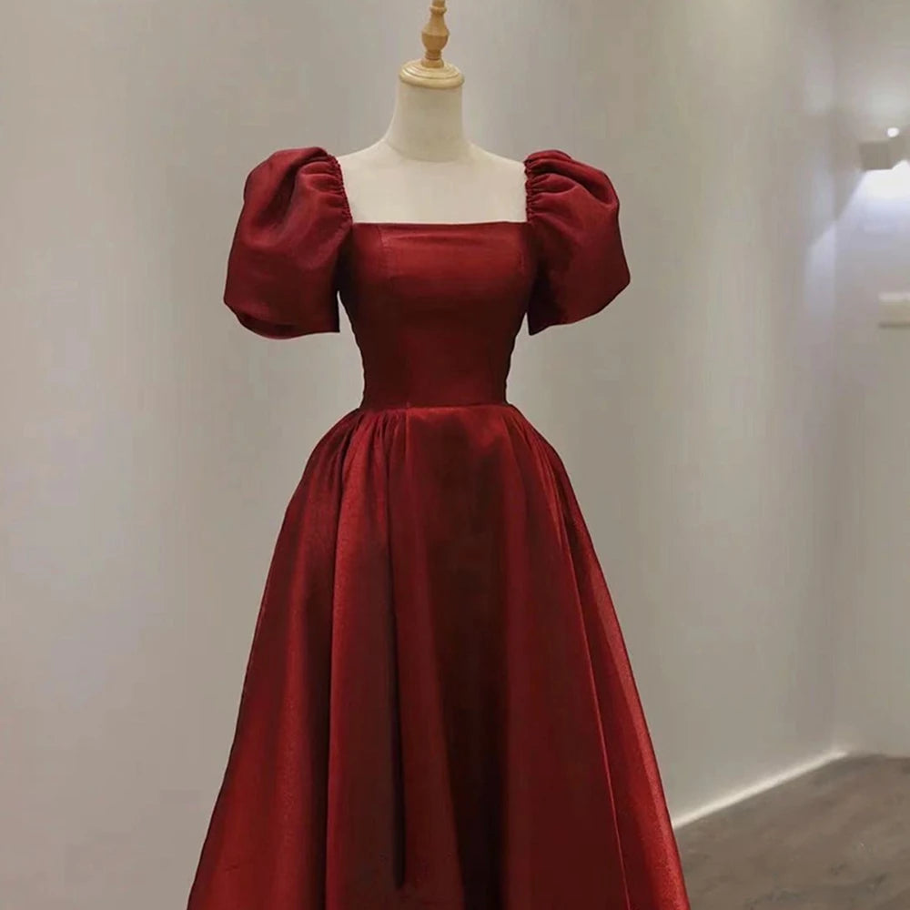 Aurora Organza Tea-Length Gown