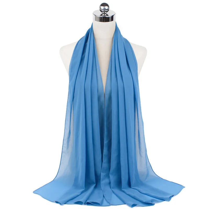 Elegant Chiffon Hijab – Soft Lightweight Headscarf | 39 Colors