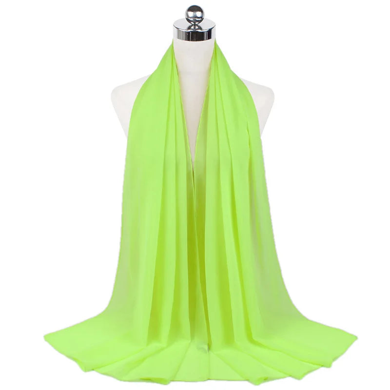 Elegant Chiffon Hijab – Soft Lightweight Headscarf | 39 Colors