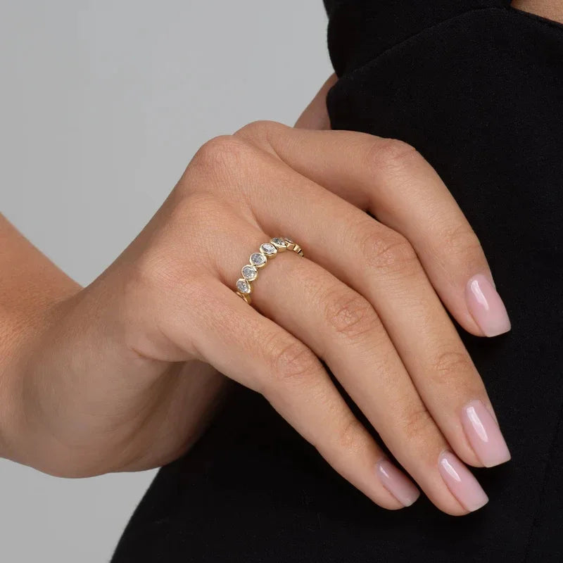 Golden Radiance Zircon Ring
