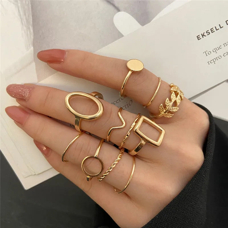 Crystal Glow Gold Ring