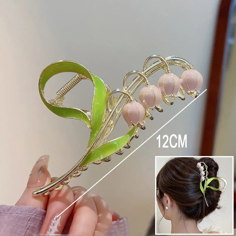Flower Durian Shark Clip Hair Claw
