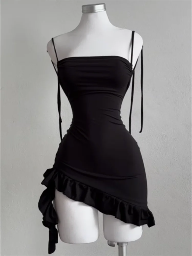 Strapless Hollow-Out Bodycon Mini Dress