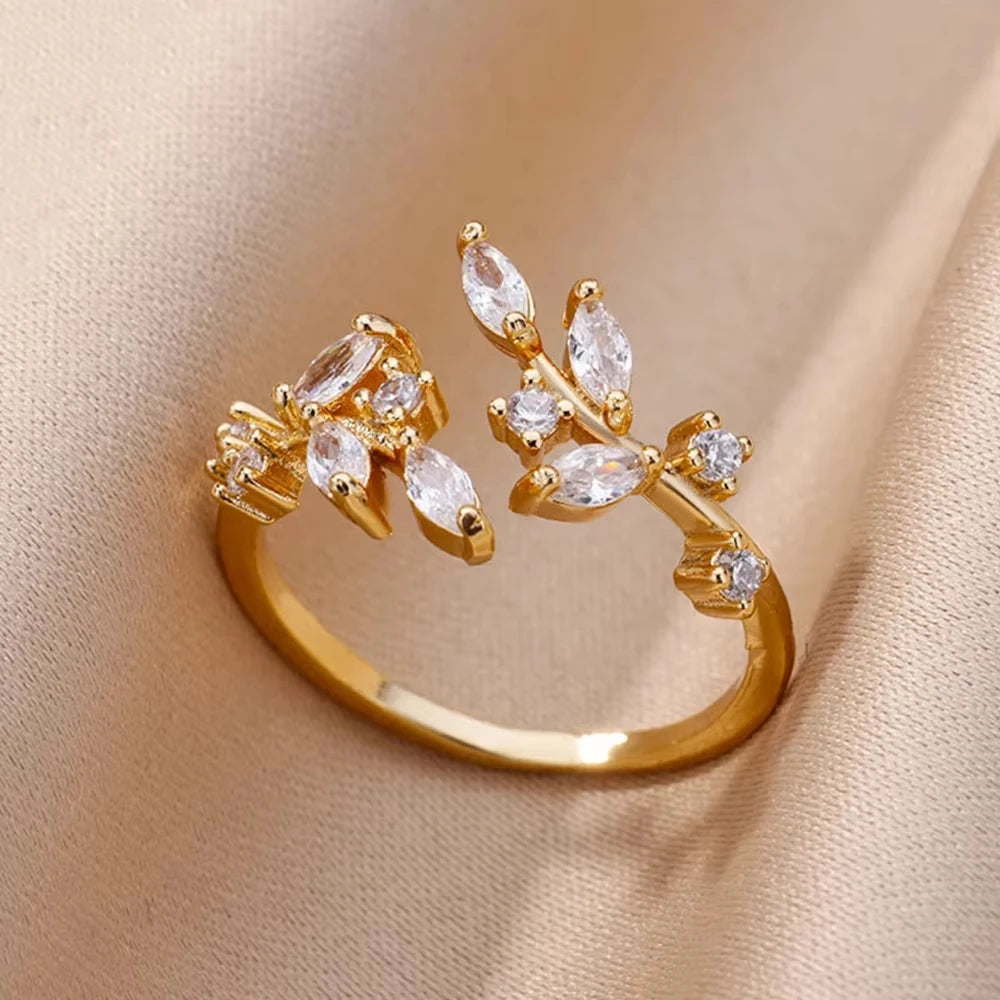 Luxe Geometric Zircon Ring