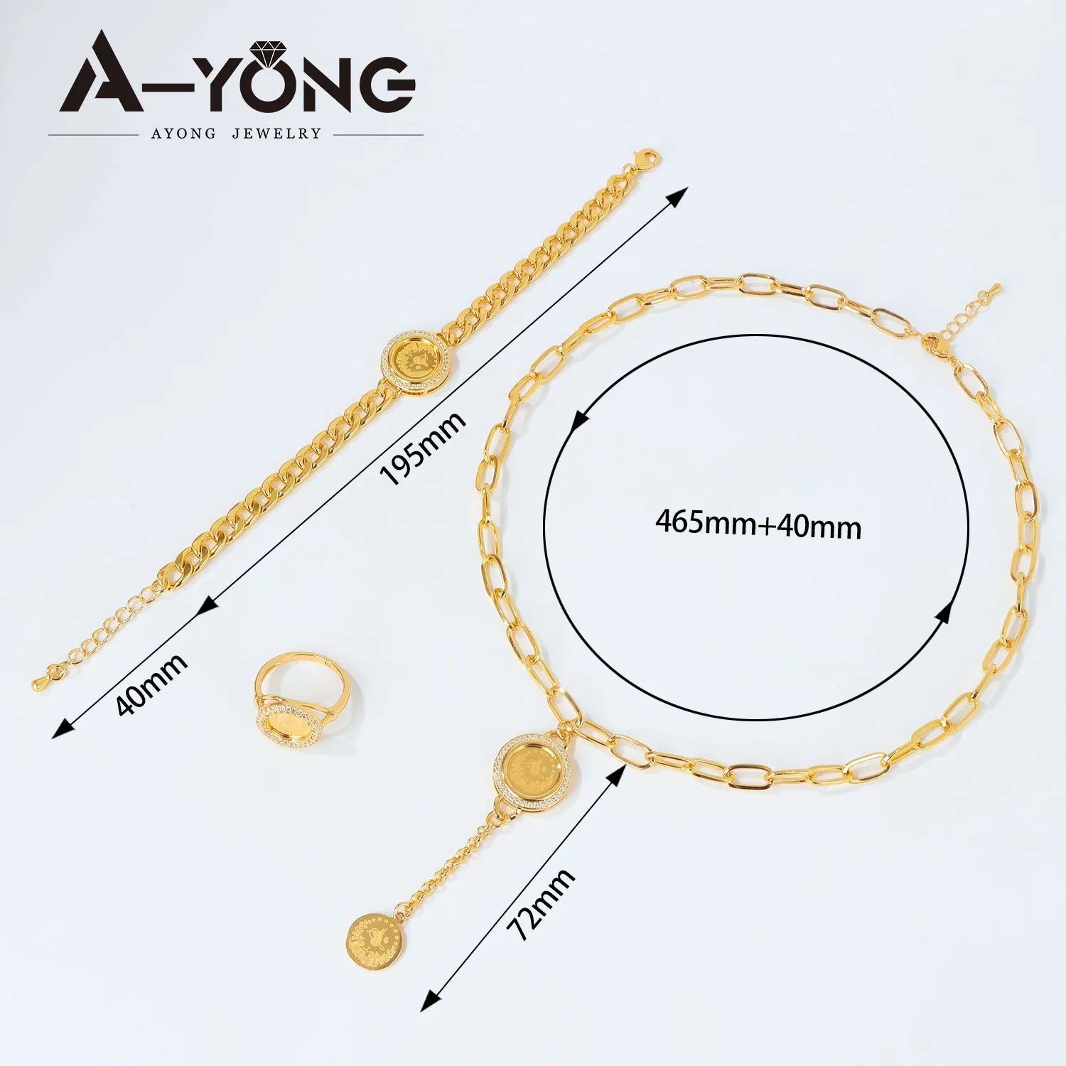Turkish Coins Gold Jewellery Set