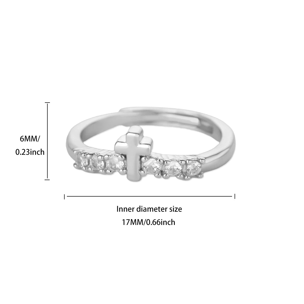 Stainless Steel Cross Flower Heart Ring 18K Gold-plated Anti Fading Rings Women Wedding Golden Jewelry Vacation Accessories Gift