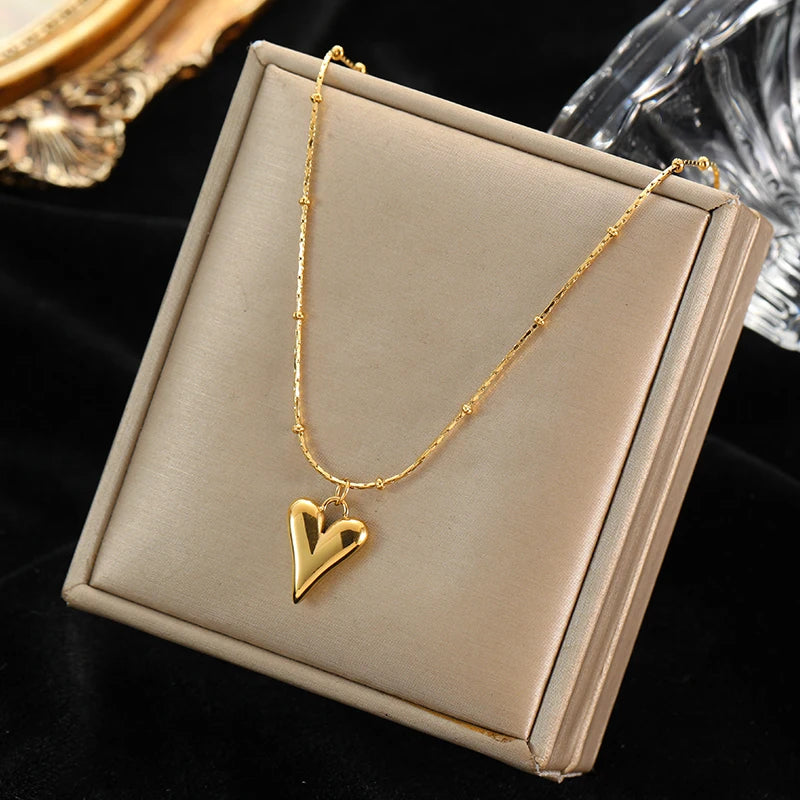 Gold Hollow Ball Pendant Choker Necklace