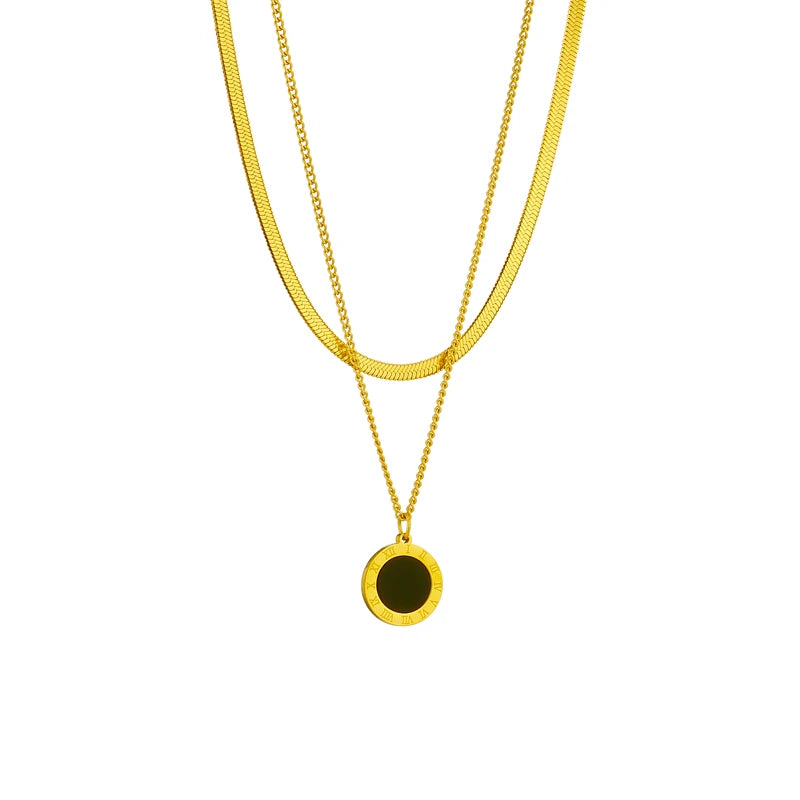 Luna Circle Pendant Necklace