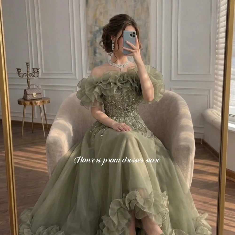 Ethereal Bloom Evening Gown