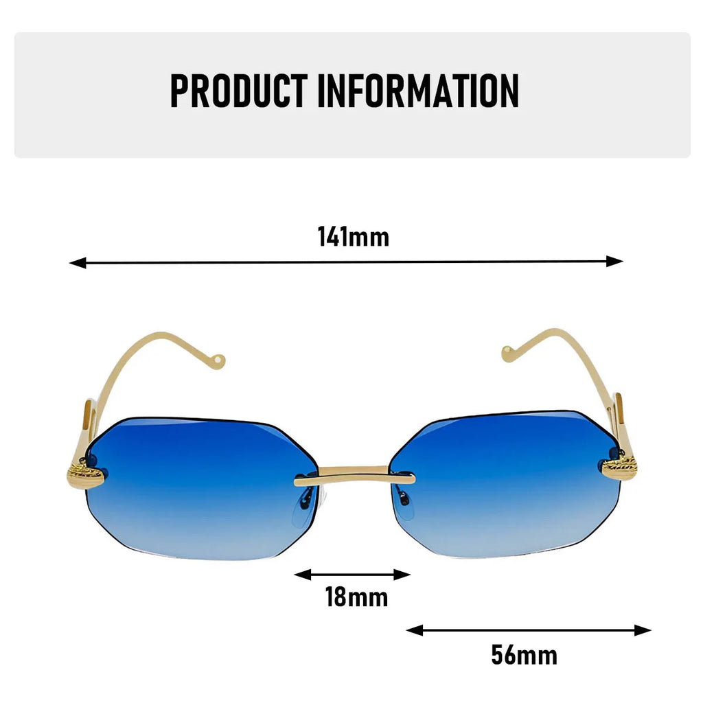 Luxury Sunglasses Women Designer Oculos UV400 protection Sunglasses Rimless Sunglass Vintage Lentes Vacation Outdoor Glasses New