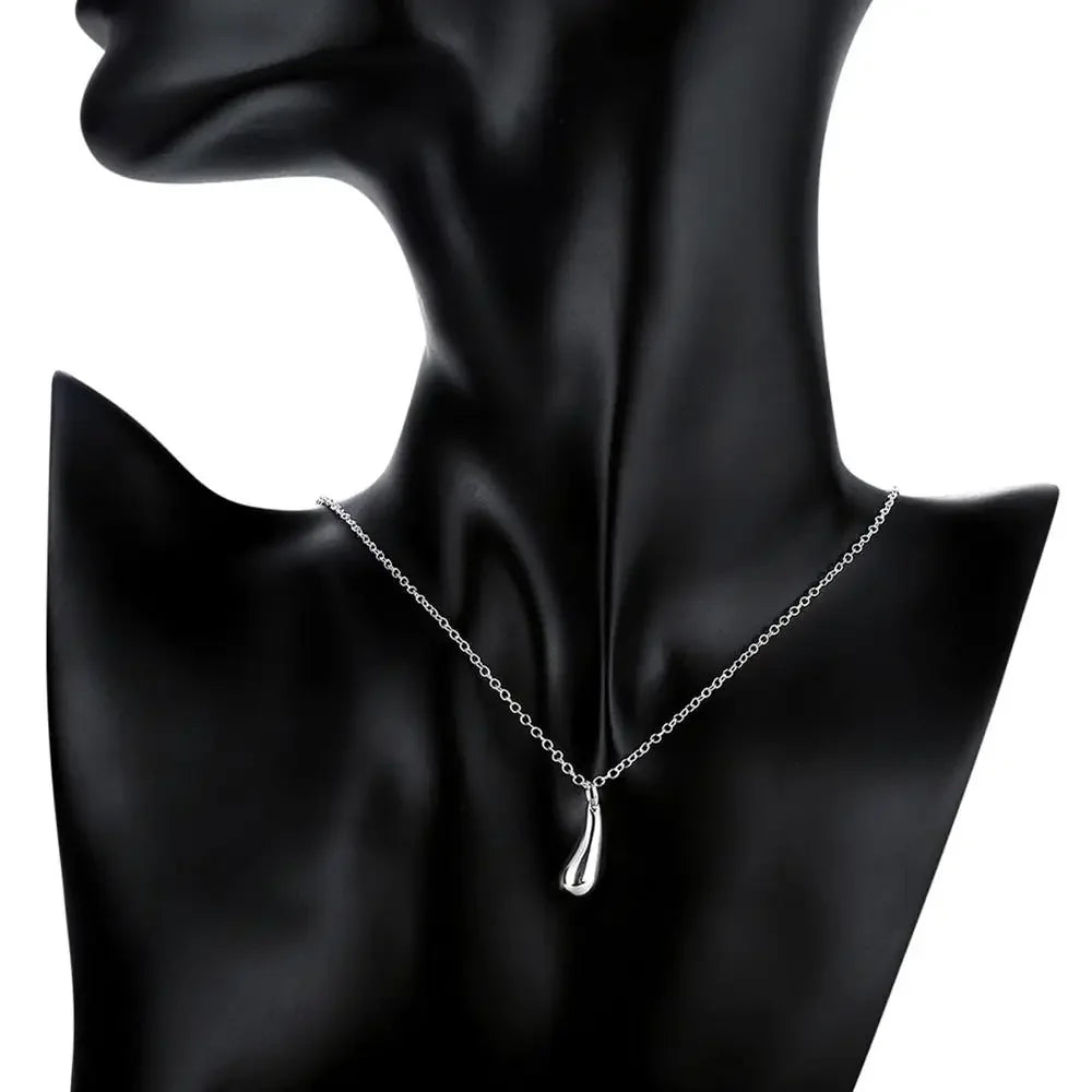 925 Sterling Silver Water Drop Jewellery Set