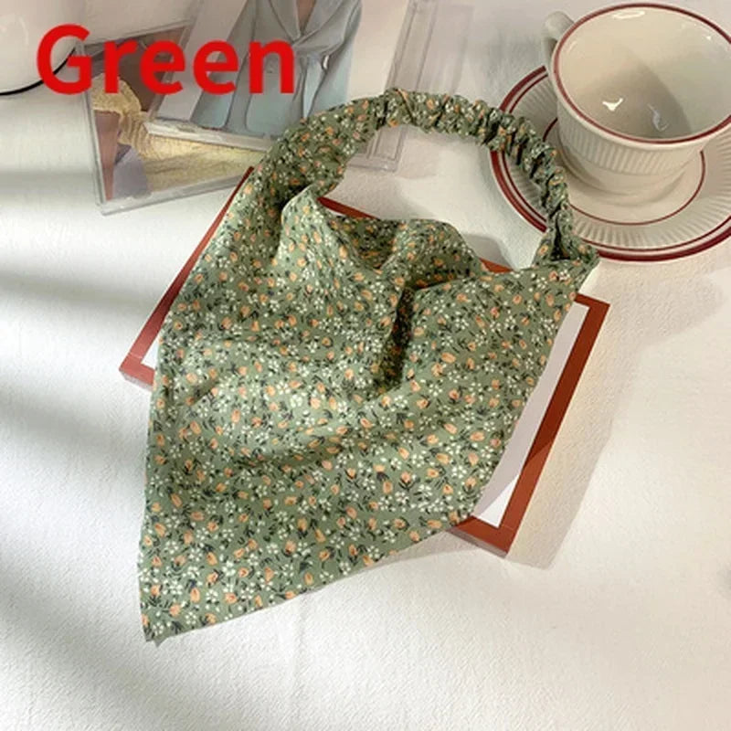 Floral Triangular Headscarf & Hair Band