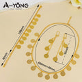 Arabic Gold Coins Necklace Set