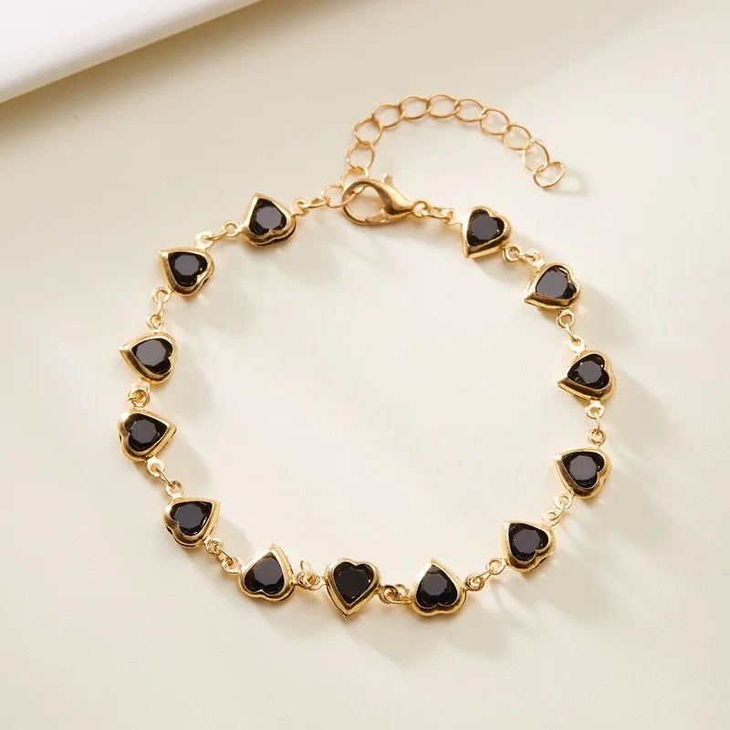 Heart Link Charm Bracelet