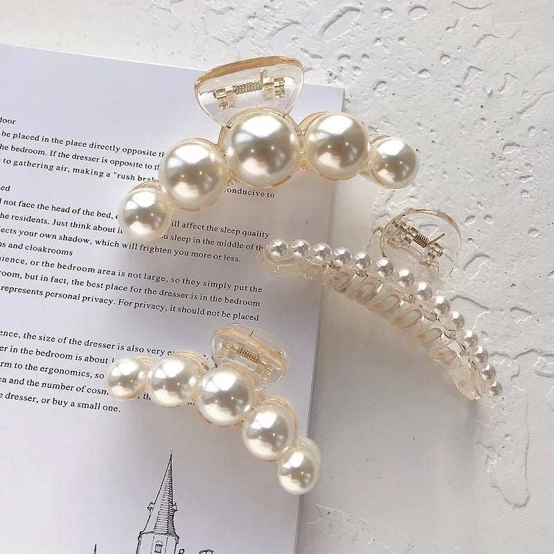 Korean Pearl Acrylic Shark Clip