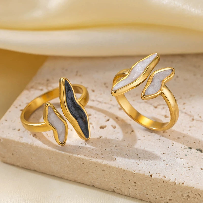 Wave Drip Glaze Open Ring