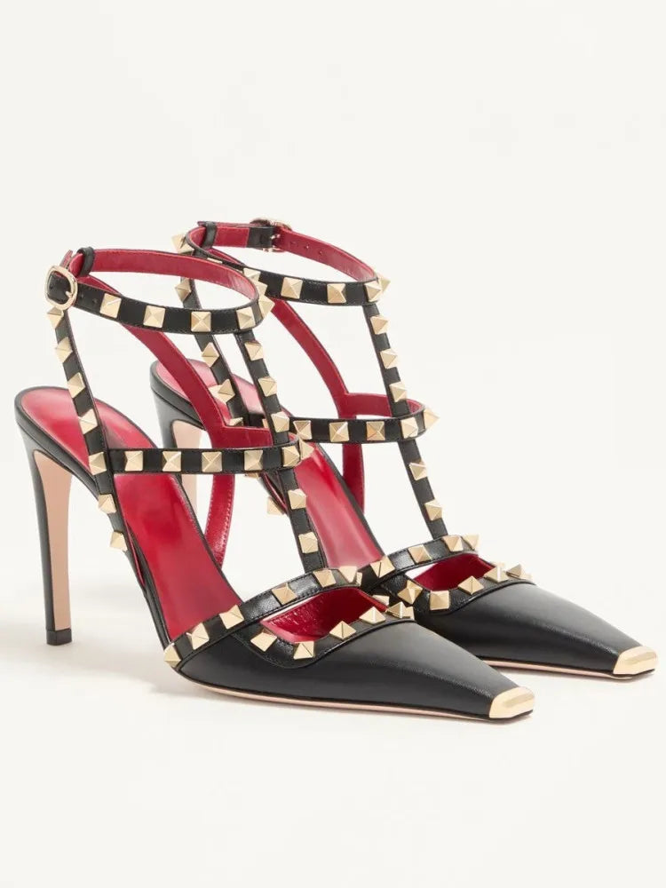 Chic Rivet Strap Sandals