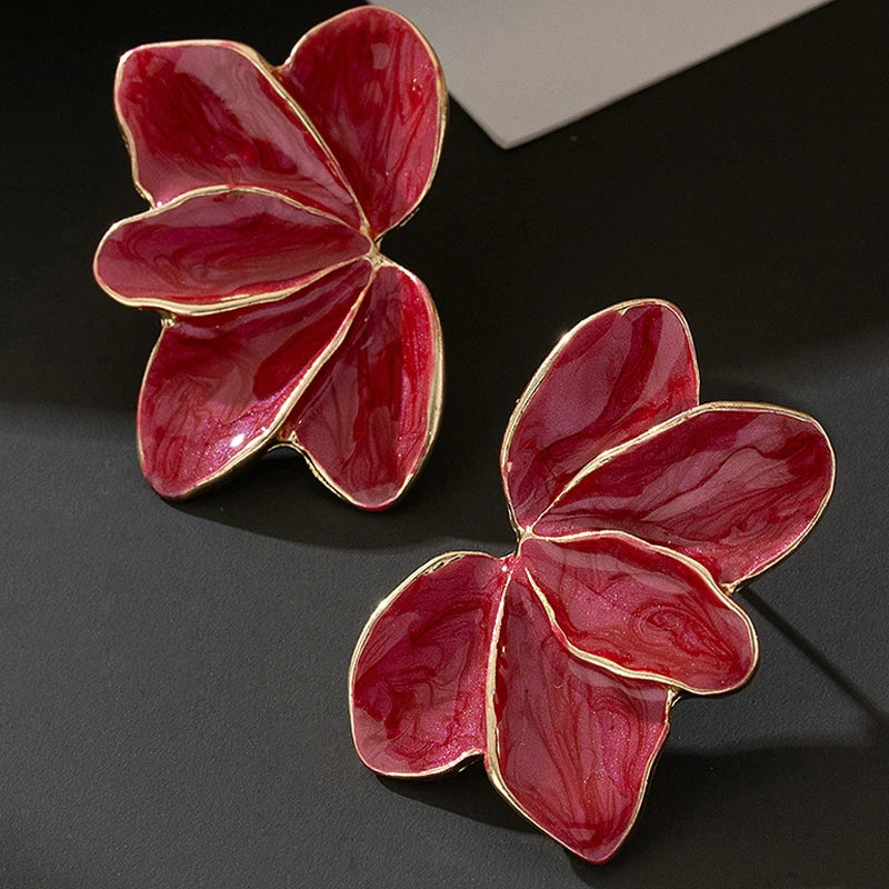 Golden Leaf Stud Earrings