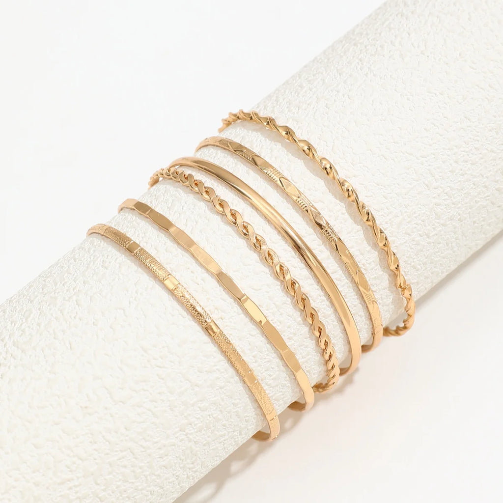 6Pcs/Set Vintage Elegance Bangle