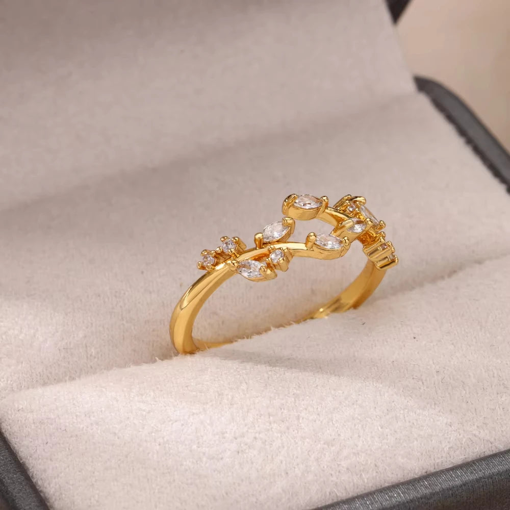 Luxe Geometric Zircon Ring