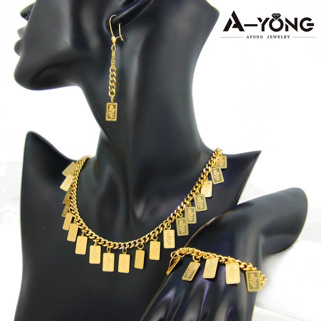 Arabic Gold Coins Necklace Set