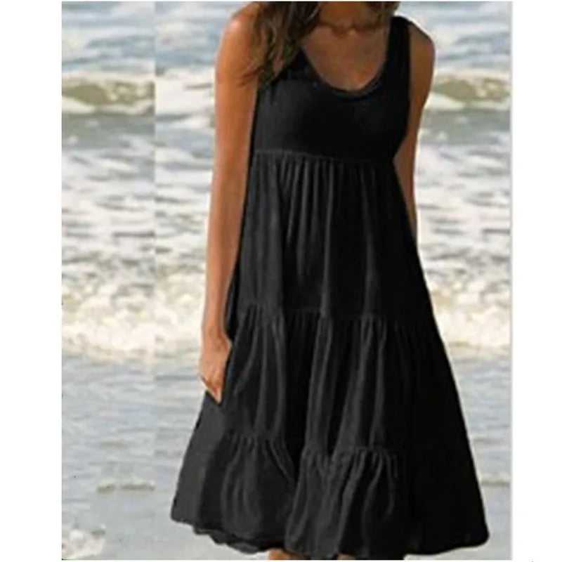 Boho Breeze Ruffle Dress