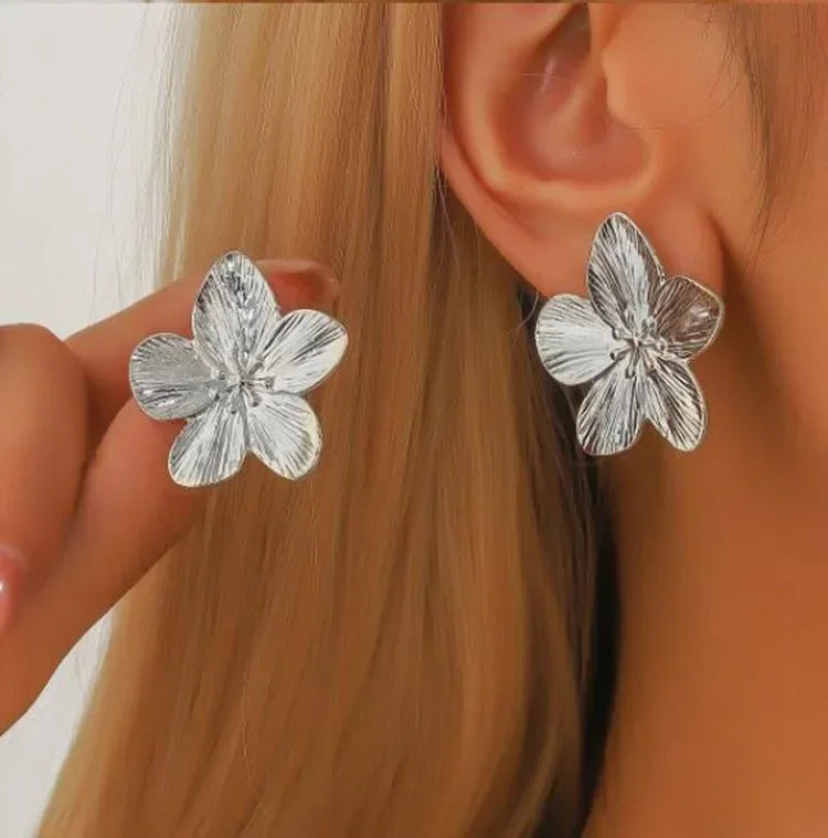 Golden Bloom Hoop Earrings