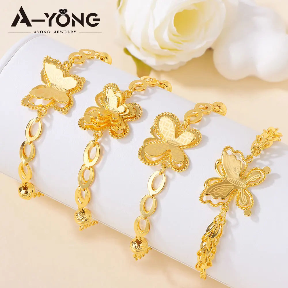 Golden Butterfly Tassel Bracelet