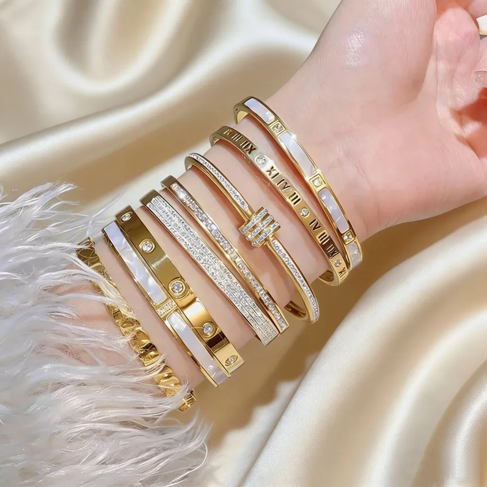 Golden Radiance Zircon Bangle