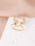 2PCS Romantic Spark Ring Set