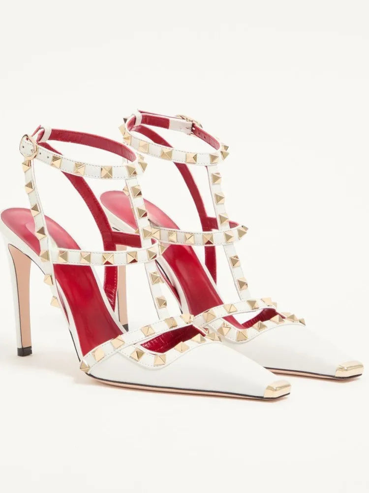 Chic Rivet Strap Sandals