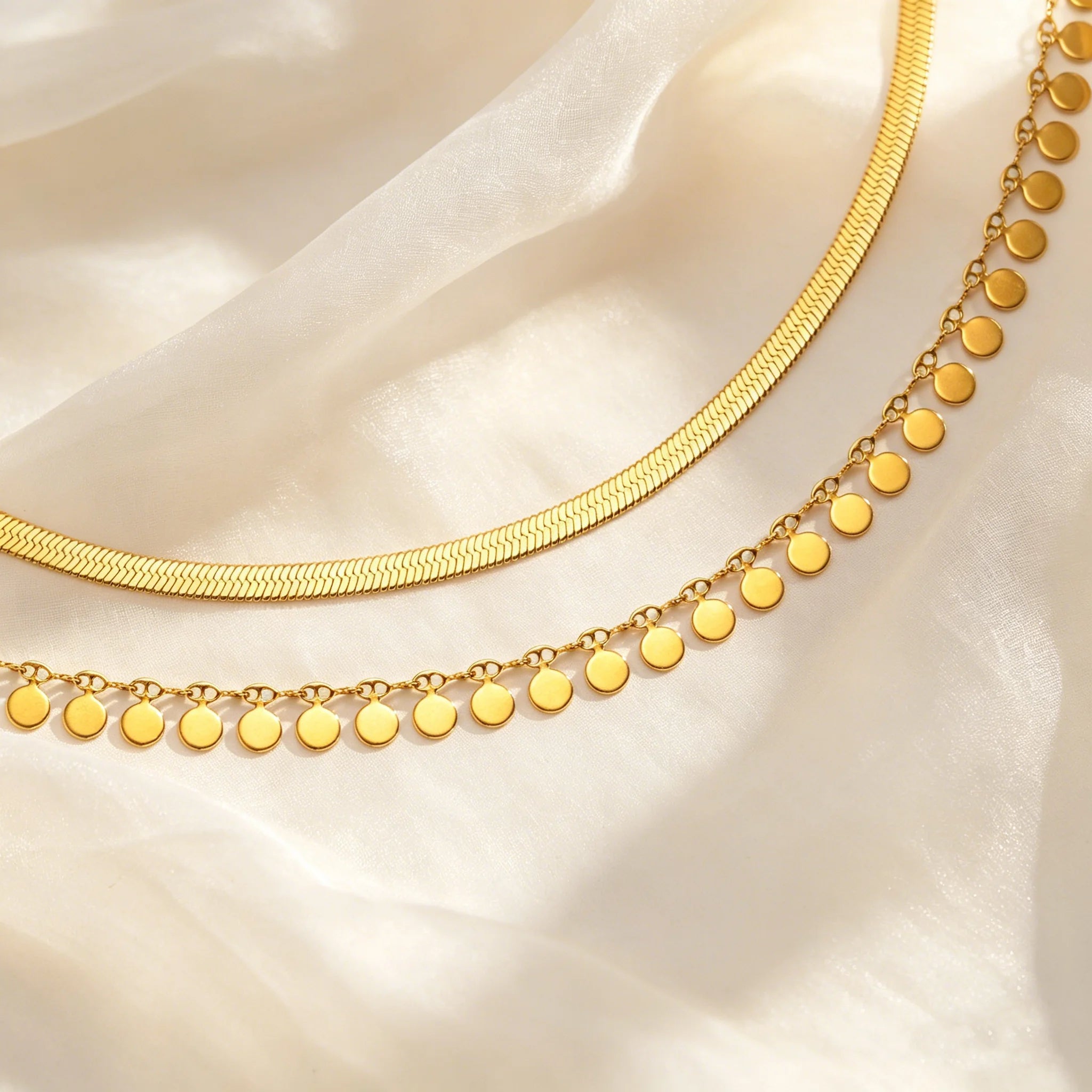 Gold Plated Tassel Blade Chain Anklet