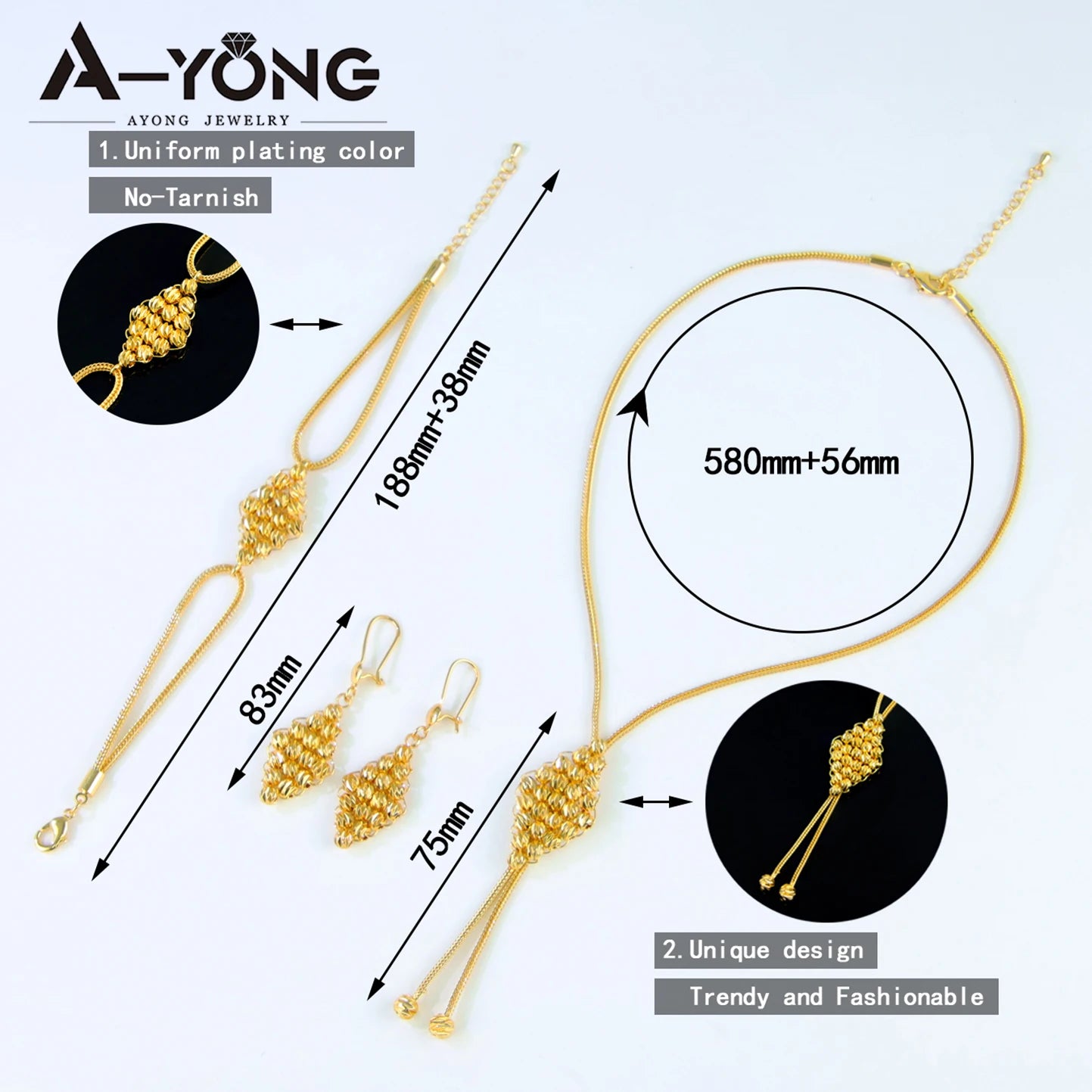 Royal Gold Beads Jewelry Set