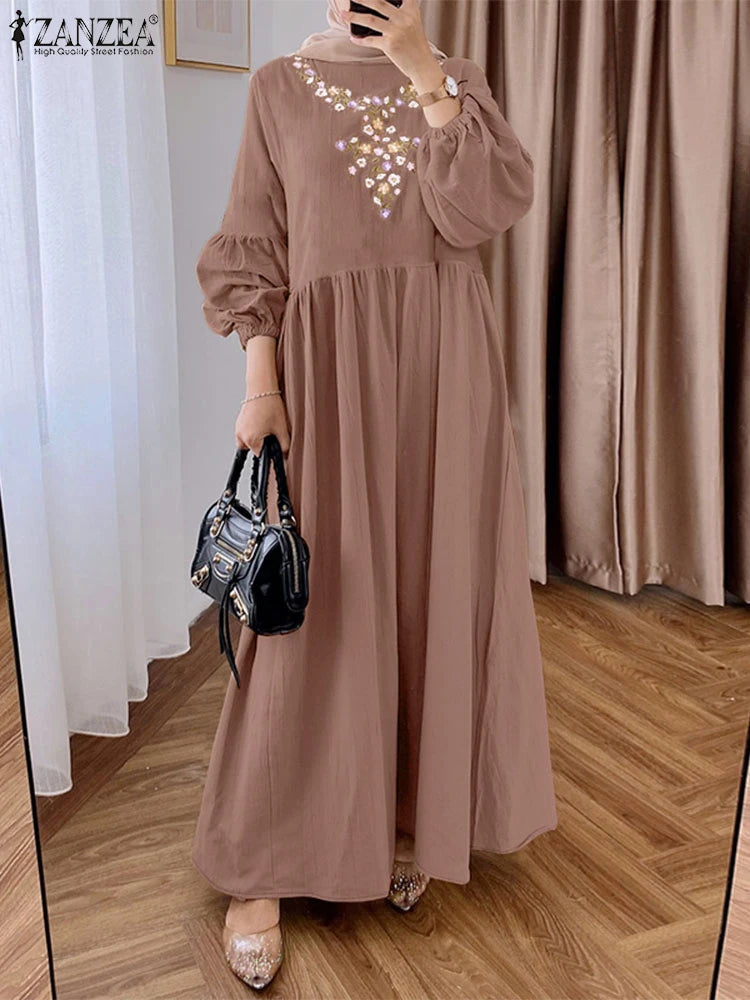 Veloura Elegant Embroidered Abaya Dress