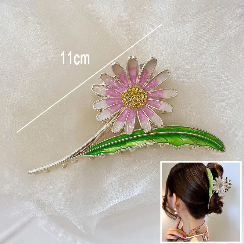 Flower Durian Shark Clip Hair Claw