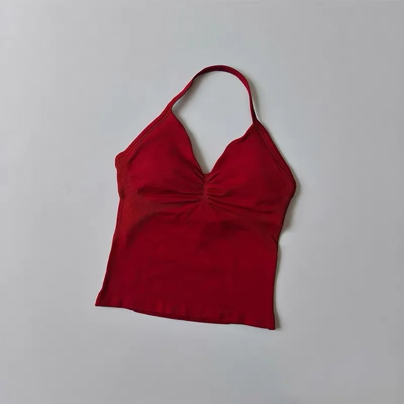 Halter Neck Sports Bra & Shorts Set