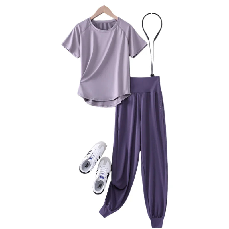 Yoga Sports Bra & Sweatpants Set