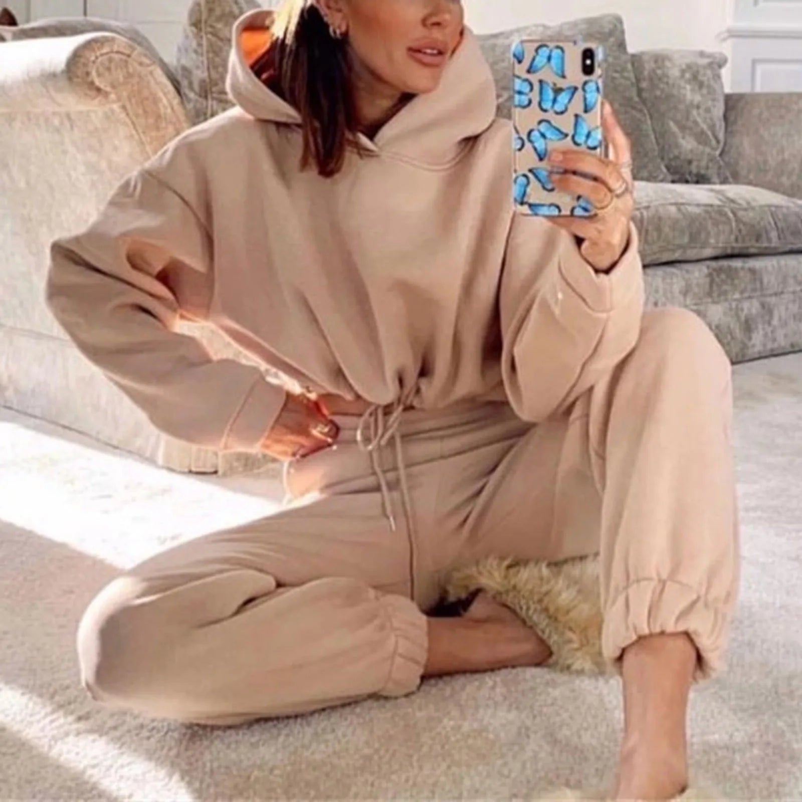 Oversized Hoodie & Sweatpants Tracksuit Set