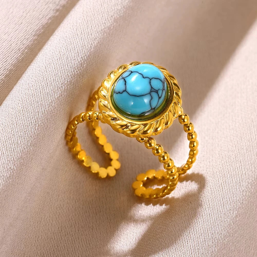 Vintage Blue Zircon Ring