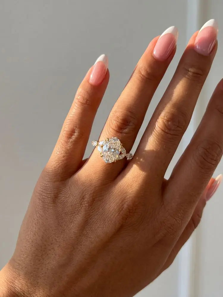 Oval Spark Sterling Silver Ring