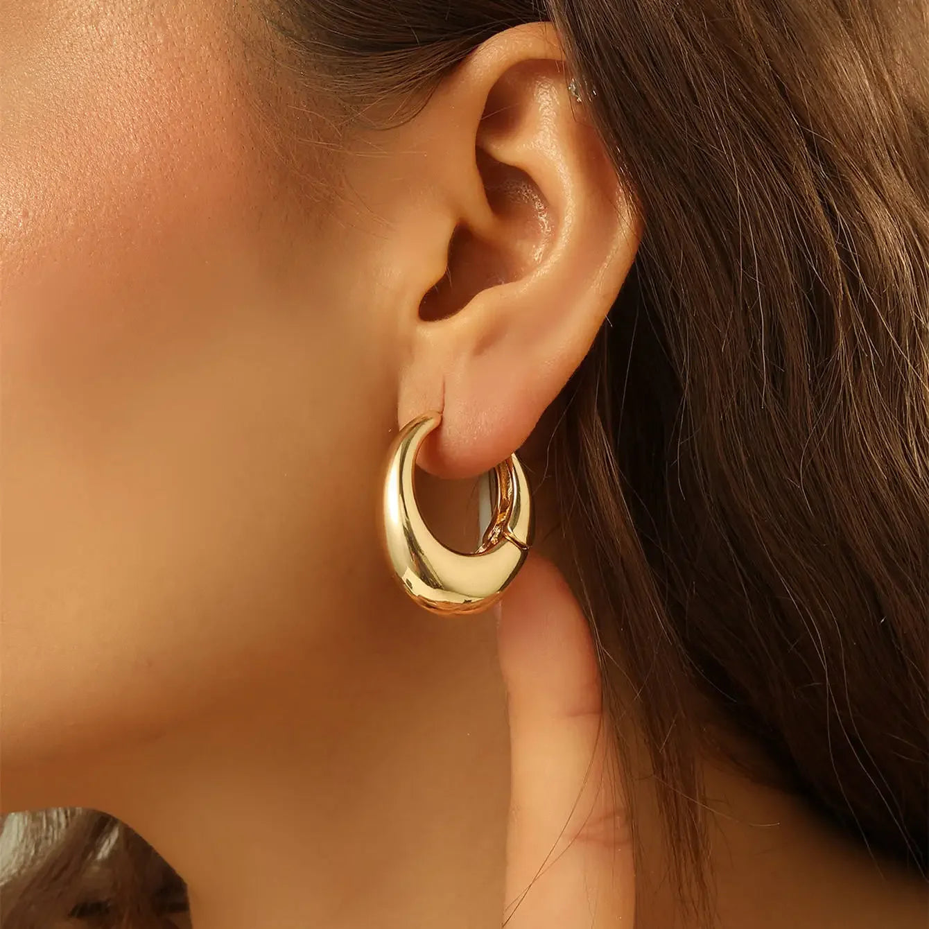 Golden Bloom Hoop Earrings