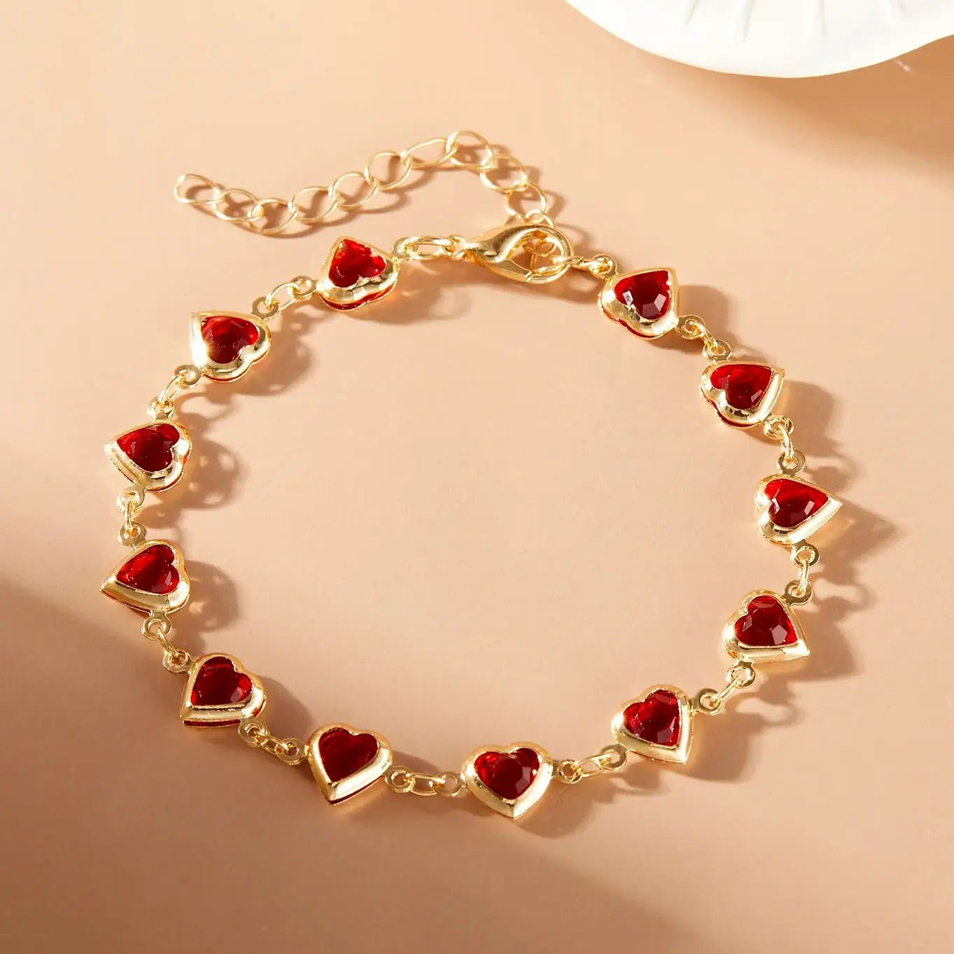Heart Link Charm Bracelet