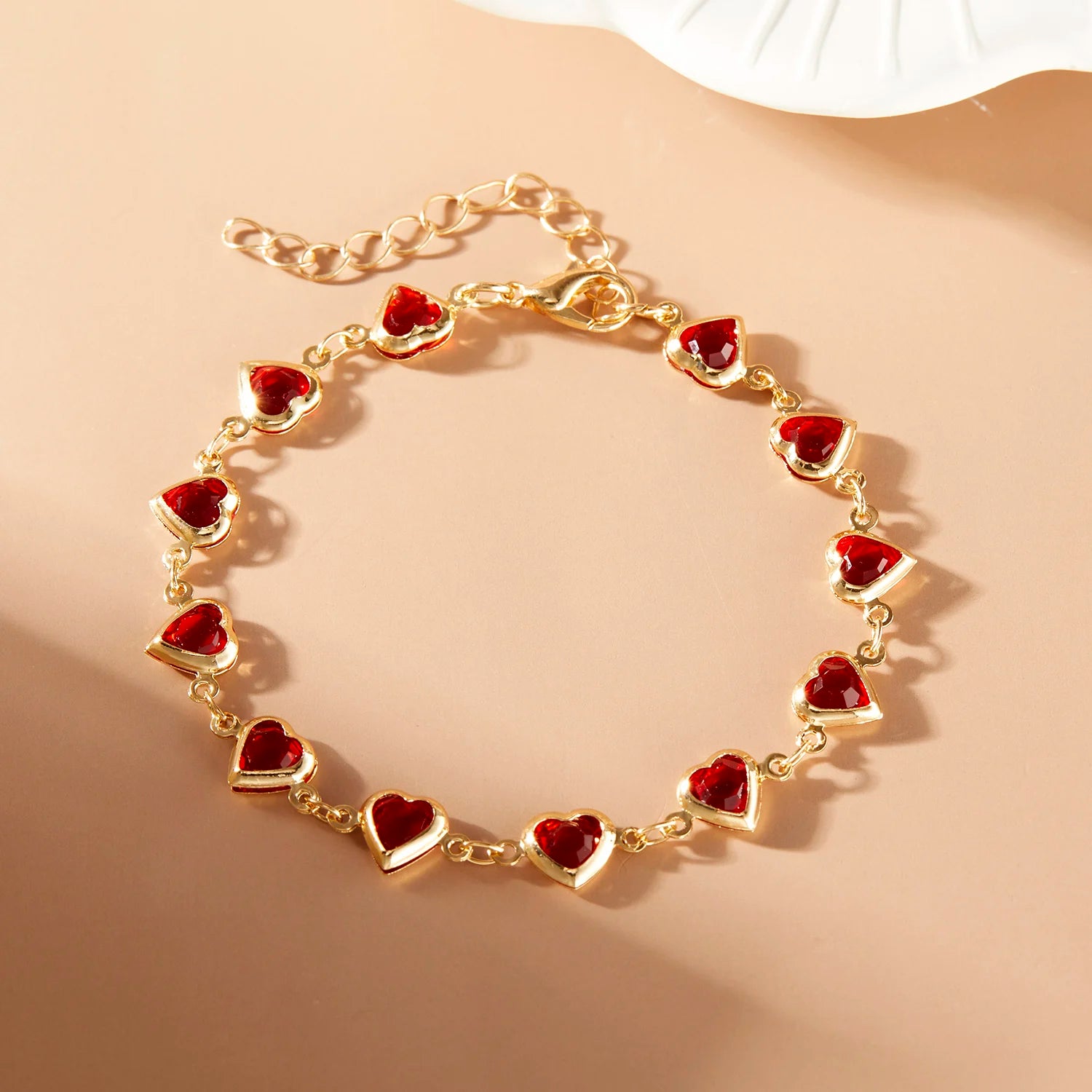 Heart Link Charm Bracelet