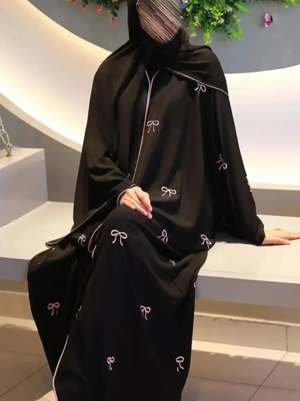 Long Sleeve Prayer Abaya Maxi Dress