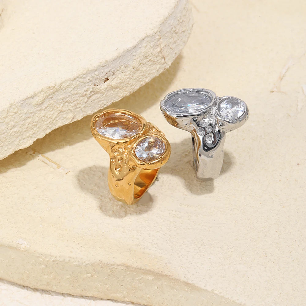 Modern Twist Stainless Steel Ring