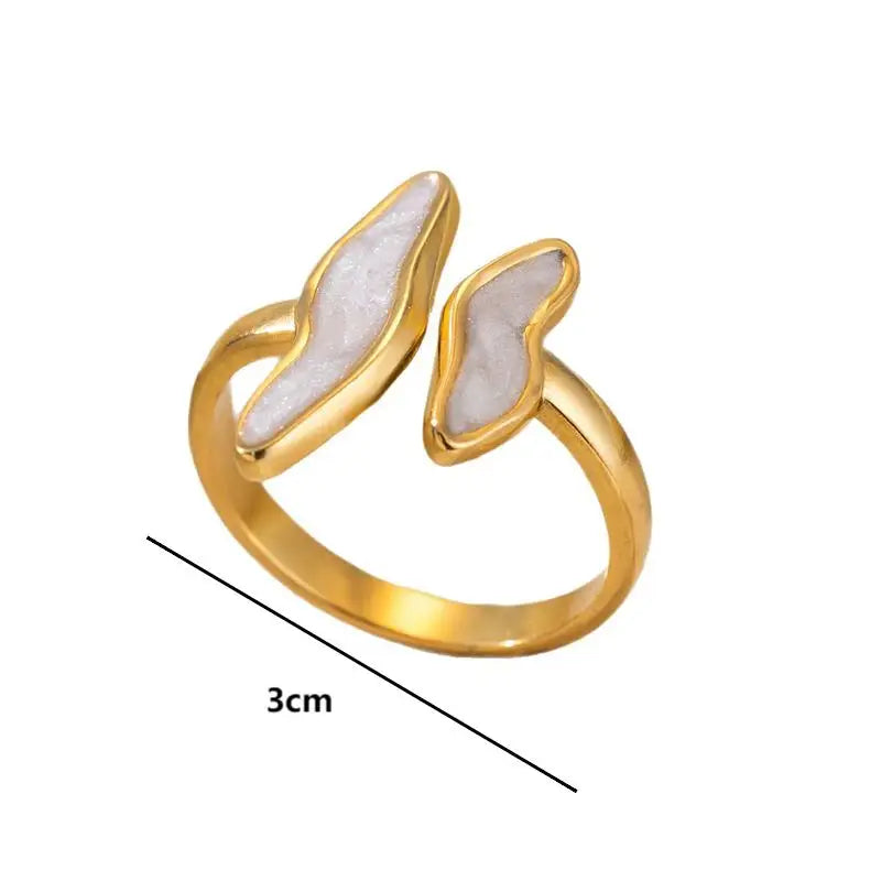 Wave Drip Glaze Open Ring