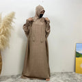 Hooded Batwing Sleeve Abaya Robe