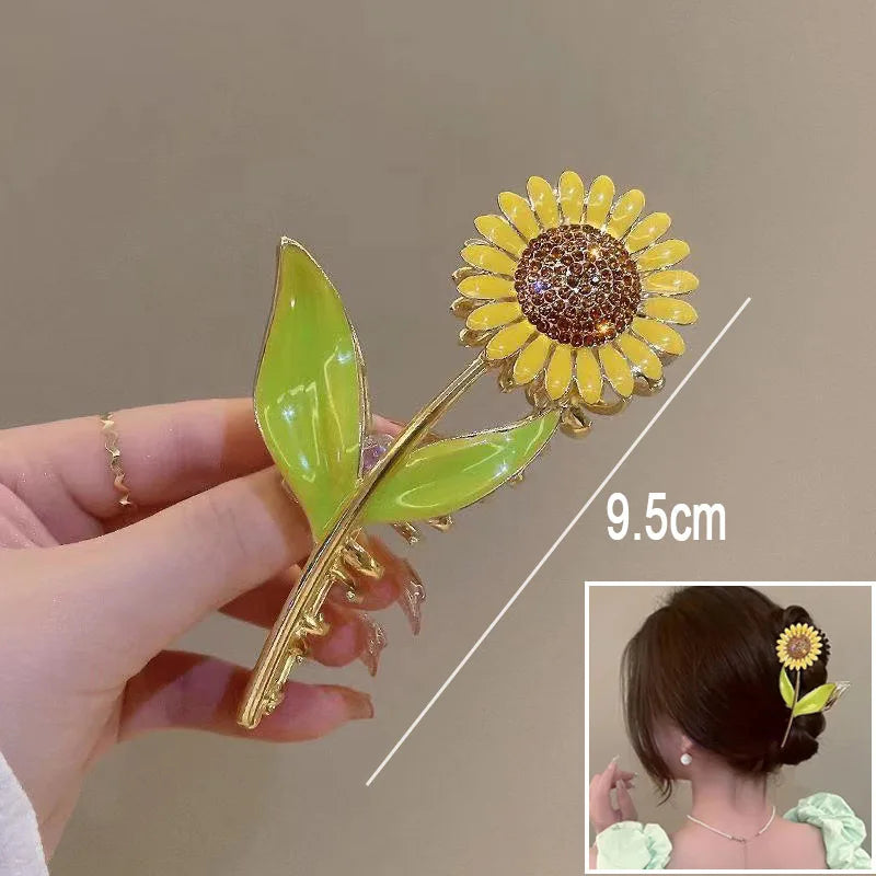 Flower Durian Shark Clip Hair Claw